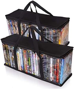 Besti Home DVD Storage Bags (2-Pack) Holds 80 Total Movies or Video Games, Blu-ray, | Convenient Travel Case for Media | Stackable, Easy to Carry