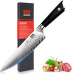 SHAN ZU Damascus Chef Knife 8 inch, Japanese Kitchen Knives 67-Layer High Carbon Steel, Ultra Sharp Chef Knife, Professional Kitchen Utility Cooking Knife with G10 Ergonomic Handle