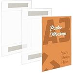 Kurtzy A3 Adhesive Wall Poster Holders (3 Pack) - Universal Wall Mounts - Crack & Scratch Resistant - Clear Acrylic Sign Displays with Adhesive Tape - Office, Store & Restaurant - No Drilling Required