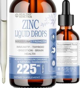 Liquid Zinc Drops for Kids, Men and Women - Organic Ionic Zinc Sulfate - 30 Servings - MAX Absorption - Immunity, Mood, Brain Thyroid - 2 Oz