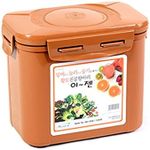 E-Jen Premium Kimchi, Sauerkraut Container Probiotic Fermentation with Inner Vacuum Lid (Earthenware Brown, 0.9 gal/ 3.4L)