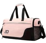 Handcuffs Gym Bag with Shoe Compartment | Duffle Bag | Shoulder | Crossbody | Travel | Handbag | Swimming | Sports | Yoga | Weekend | Fitness | Casual | Men & Women (Pink)