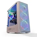 ViprTech Avalanche 2.0 Gaming PC Computer Desktop - AMD Ryzen 7 (16-LCore), AMD Radeon RX 580 8GB, 32GB DDR4 3200 RAM, 1TB NVMe SSD, 700w PSU, VR-Ready, RGB, WiFi, Windows 11 Pro, Warranty