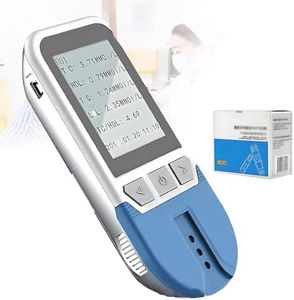 Gavscient 5 in 1 Lipid Test Meter Cholesterol Monitor Kit, Total Cholesterol TG HDL LDL Blood Lipid Tester with 25 Strips, 200 Memory Sets, Easy Ope-Ration for at Home Health Testing Kit