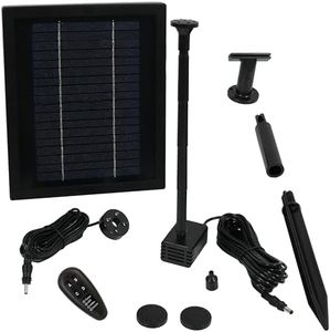 Sunnydaze 65 GPH Solar Pump and Solar Panel Kit with Battery Pack, Remote Control and LED Light - 47-Inch Lift