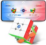 GAN 356 i Carry Stickerless Cube, GAN Smart Cube 3x3 Speed Cube Intelligent Tracking Timing Movements Steps with CubeStation App, Battery Version Non-Rechargeable