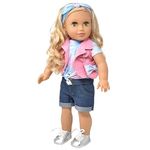 18 Inch Girl Doll, Fashion Doll with Fine Blond Hair for Styling Clothes Shoes and Accessories Princess Doll for Girls and Kids