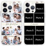 CUBICER Personalized Dad Phone Case Photo Custom Text Clear Waterproof Cases Soft for Adults Protector Transparent Cover Compatible with 6 7 8 SE X XR XS 11 12 13 14 Pro Max