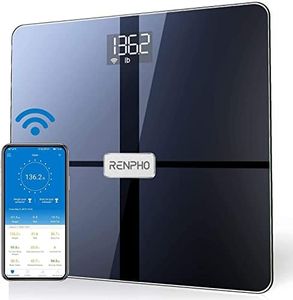 RENPHO Smart WiFi Scale for Body Weight, Digital Bluetooth Weight Scale Tracks 13 Metrics, Bathroom Body Fat Scale 13 Health Monitor with Smart App, Dark Blue, Elis Aspire