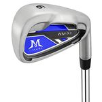 MAZEL WM-X1 Individual Golf Iron 4,5,6,7,8,9,Pitching Wedge,Sand Wedge or Irons Set with Steel Shafts for Right Handed Golfers (Right Handed, 6 Iron Single,Blue)