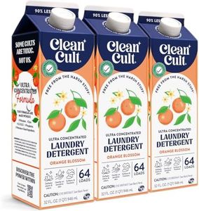 Cleancult Ultra Concentrated Liquid Laundry Detergent, 192 loads (96 oz), Long Lasting Scent, 90% Less Plastic, No Harsh Chemicals, Orange Blossom, Defeats Stains & Odors, HE/Standard Compatible