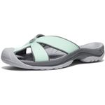 KEEN Women's Bali Slip On Sandals Closed Toe Flip-Flops, Lichen/Steel Grey, 8