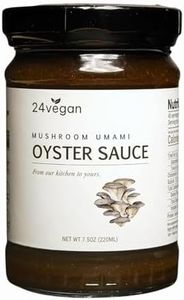 24Vegan - Vegan Oyster Sauce, Gluten Free, NON-GMO Oyster Mushroom Umami Sauce - Low Sugar, No MSG Added, All Natural Vegetarian Oyster Sauce (7.5oz)