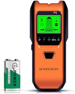 Stud Finder Wall Scanner - 5 in 1 Electronic Stud Detector with Upgraded Smart Sensor, Audio Alarm and HD LCD Display for the Center and Edge of Wood, AC Wire, Metal and Studs Detection(Gamboge)