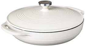 Lodge EC3CC13 Enamel 3Qt. Casserole, Oyster, 3 Quart, White