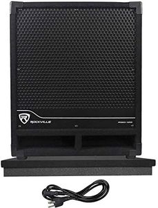 Rockville RBG12S Bass Gig 12" 1400 Watt Active Powered PA Subwoofer DJ/Pro Bundle ISO 10-12 Isolation Platform Acoustic Riser Pad for 10"/12" Subwoofers