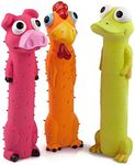 Chiwava 3 Pack 9" Squeaky Latex Dog