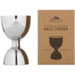 Silver Bell Jigger with Measurements Inside - Cocktail Measuring Jigger - Stainless Steel Measuring Tool for Bartenders - Jigger 2 oz 1 oz - Jiggers and Pourers