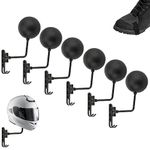 Tamstone Motorbike Helmet Holder - 6 Pack - Helmet Display Rack - Wall Mount Helmet Stand - Motorcycle Gear Hanger with 180º Rotation - Includes Boot Protector