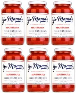 Keto Marinara Pasta and Pizza Sauce by Yo Mama's Foods, No Sugar Added, Low Carb, Low Sodium, Gluten Free, Paleo Friendly, and Made with Whole, Non-GMO Tomatoes, 25 Ounce (Pack of 6)
