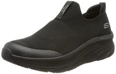 Skechers Womens D'Lux Walker Quick Upgrade Walking Shoes Black 8 Medium (B,M)