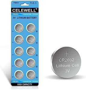 CELEWELL CR2032 3V Lithium Battery (10-Pack)【5-Year Warranty】