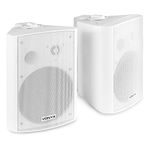 White Wall Mount Speakers 6.5" Restaurant Bar Background Music 120W