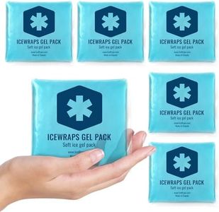ICEWRAPS 3"x3" Small Gel Ice Packs for Injuries Reusable | Hot Cold Packs for Nose, Face, or Fingers | Mini Tiny Ice Packs for Lunch Box | Includes 6 Soft Gel Packs