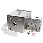 Commercial Grease Trap, Stainless Steel Grease Trap Interceptor Set with Removable Baffles for Restaurant Kitchen Wastewater