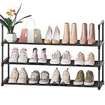 Shoe Rack for Closet Sturdy Shoe Storage Metal Shoe Rack Organizer for Entryway Shoes Organizer Over The Door Shoe Organizer Shoe Shelf Zapateras Organizer Free Standing Racks,3 Tier Large Shoe Rack