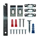 Frame Lock Security Hanging Kits with T-Head Screws - 25 Pack - Anti-Theft Security Lock Hangers for Art in Museums, Art Galleries, Hotels and Restaurant - Supports Up to 15 Pounds