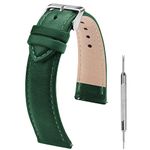 Fullmosa 20mm Treen Gradient Color Tanned Leather Watch Straps for Samsung Galaxy Watch 5 40mm 44mm/Pro 45mm, Quick Release Watch Band for Huawei Watch GT 3 42mm - Marine Green