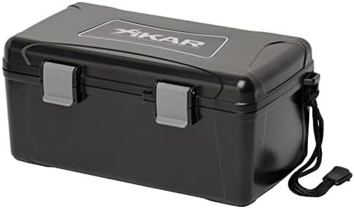 Xikar Cigar Travel Carrying Case, Holds 15 Cigars, Includes Humidifier, Watertight, Crushproof, Model 215Xi, Black