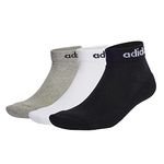 adidas IC1304 C LIN ANKLE 3P Socks Unisex medium grey heather/white/black M