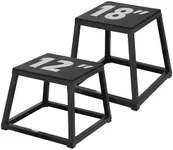 Yes4All Steel Tube - Plyo Box - Black - 12 inches + Steel Tube - Plyo Box - Black - 18 inches