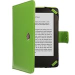 TECHGEAR Green Kindle PU Leather Folio Case Cover With Magnetic Clasp made for Amazon Kindle eReaders 12th - 4th Generation (2024-2011) & Kindle Paperwhite with 6 inch Screen [Book Style]