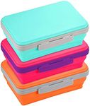 It's Academic Flexi Storage Box with Lid, Collapsible Pencil Case Design for Craft and School Supplies, 3-Pack