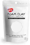 BOHS White Foam Clay Basic - Squishy,Soft, Air Dry -for School Project,Cosplay,Fake Bake, Slime Supplies-100 Grams