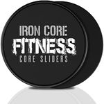 Iron Core Fitness 2 x Dual Sided Gliding Discs Core Sliders Ultimate Core Trainer- Gym Home Abdominal Total Body Workout Equipment. Use on ALL surfaces. (Cobalt Black)