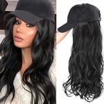 Abrish black hair curly cap wig