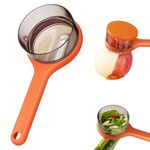 【2024 New】 Vegetable Peeler with Storage Box - Multifunctional Potato Peeler for Carrots, Melons, and More - Ideal Kitchen Gadget for Vegetables Fruits (Orange)