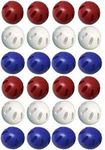 WIFFLE Bulk Pack of 24 Balls Includes Set of 8 Blue, Set of 8 Red, and a Set of 8 White Balls. Official USA Outdoor Game.