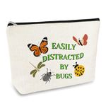 Bug Insect Lover Gift Makeup Bag Entomologist Gift for Women Bug Insect Collector Gift for Her Cosmetic Bag Entomology Science Nature Lover Gift for Friend Daughter Sister Christmas Birthday Gift