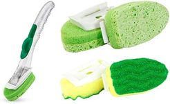 Libman Dish Sponge Dishwand Soap Dispenser w/4 Refills (2 Types) Kitchen Cleaning Bundle Value