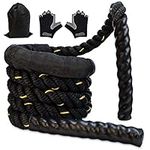 10FT Heavy Weighted Jump Ropes,Heavy Durable Jump Rope Adult Fitness Weighted Ropes Men and Women Whole Body Muscle Exercise to Improve Strength Endurance Training Sports Jumping Rope-5LB