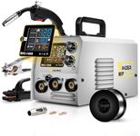 SSIMDER 140A MIG Welder Flux Core 110V 220V 3 in 1 with 1lb Wire, IGBT Inverter Multiprocess Welding Machine for DIY Beginner, Auto Repair, Home & Farm