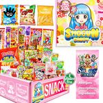 SHOGUN CANDY, 40 Pcs Japanese Snacks Mystery Box, Japanese Sweets, Popin Cookin Snack Boxes, Kawaii Anime Hime Box, Gluten & Peanuts Free 20 Ounce