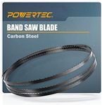 POWERTEC 56-1/8 Inch Bandsaw Blades, 3/8" x 18 TPI Band Saw Blades for Delta 28-180, 28-185, Pro-Tech and Ohio Forge 3-Wheel 10" Band Saw for Woodworking, 1 Pack (13164)