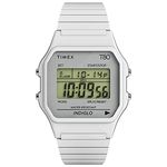 Timex 34 mm T80 Resin Case Digital Dial White/Digital/White One Size