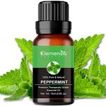 Elemensis Naturals Peppermint Essential Oil Pure, Natural & Undiluted Therapeutic Grade for Hair, Body and Skin,15ml